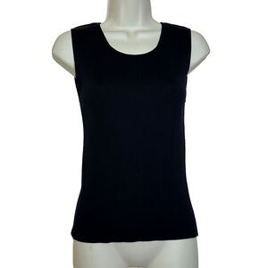 Vintage Banana Republic Black Silk Sleeveless Knit Sweater Tank Top Women's M